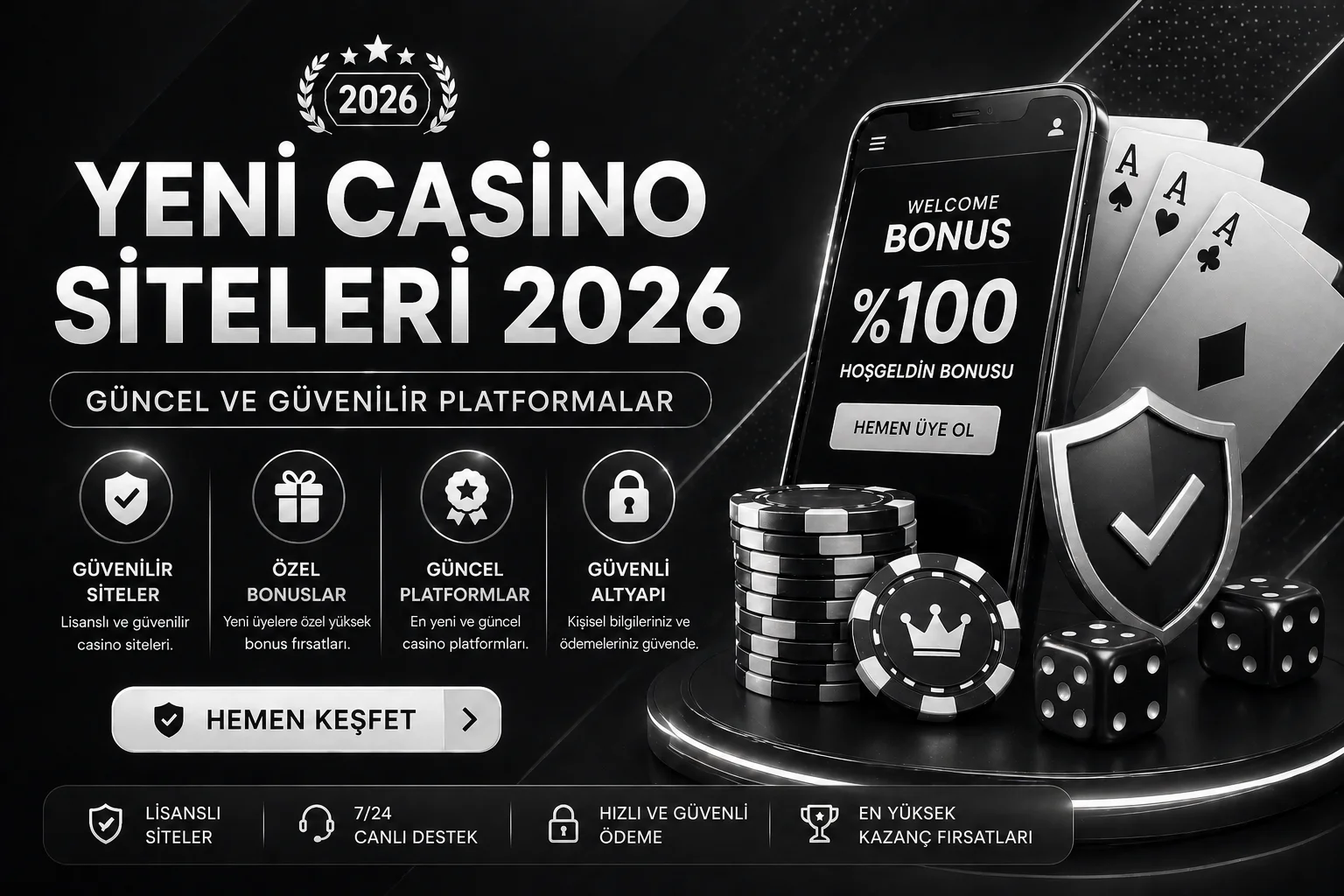 Yeni Casino Siteleri 2026 – Güncel ve Güvenilir Platformlar